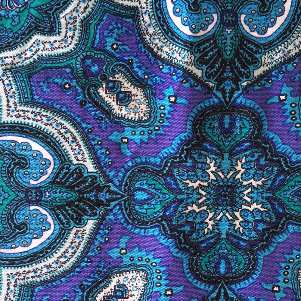 Talbots preppy paisley cotton pencil skirt 8 M - Picture 2 of 10